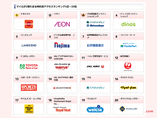 特約店ならマイル2倍