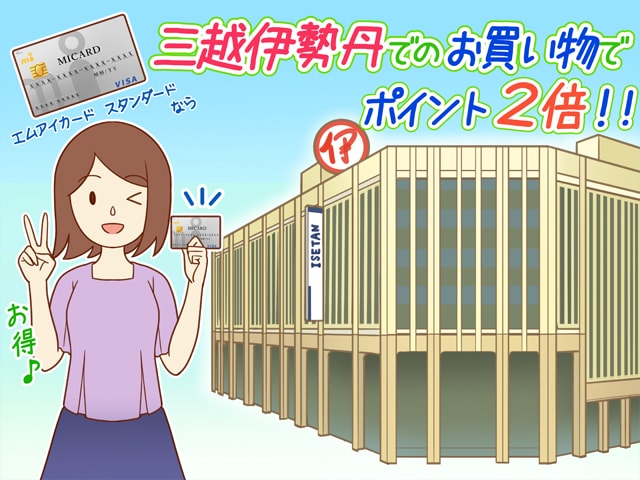 三越伊勢丹グループの百貨店でポイント2倍