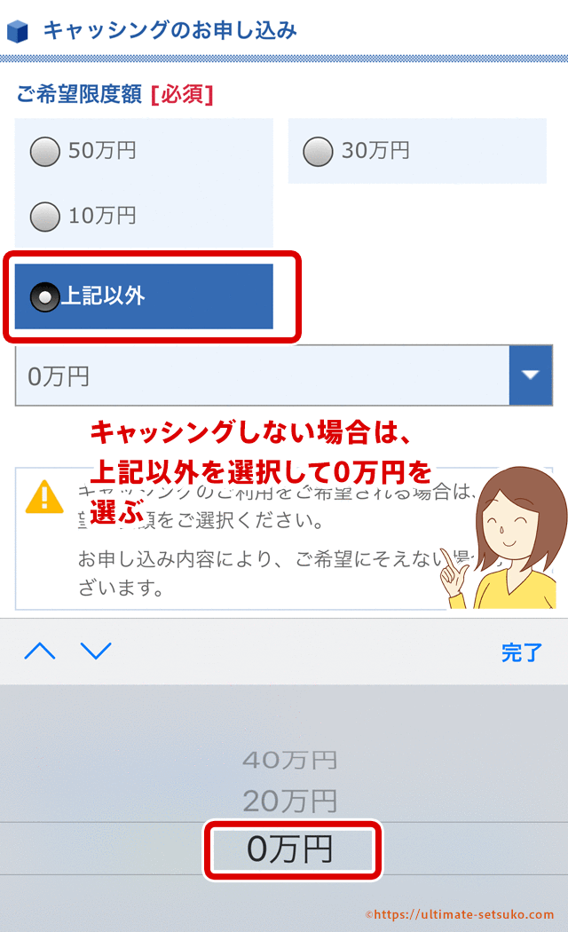 エムアイカードの申し込み手順