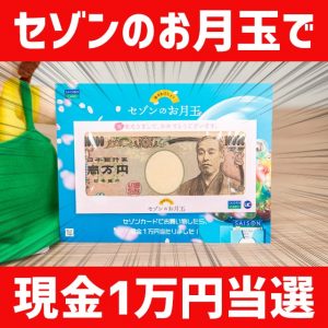 【毎月1万人がもらえる】セゾンカードのお月玉が当たって現金1万円が送られてきた！