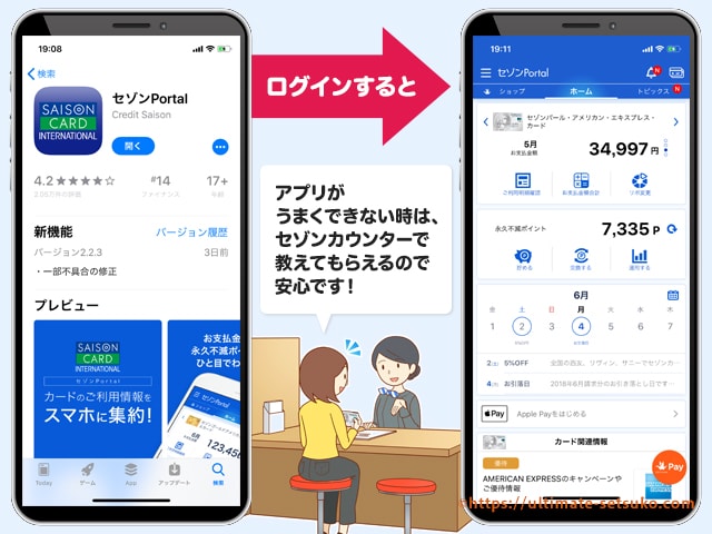 セゾンカードのポイントと明細の確認方法