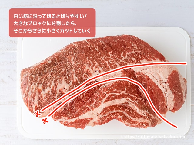 コストコビーフ肩ロースかたまりの切り方・焼き方・冷凍保存方法をまとめて紹介