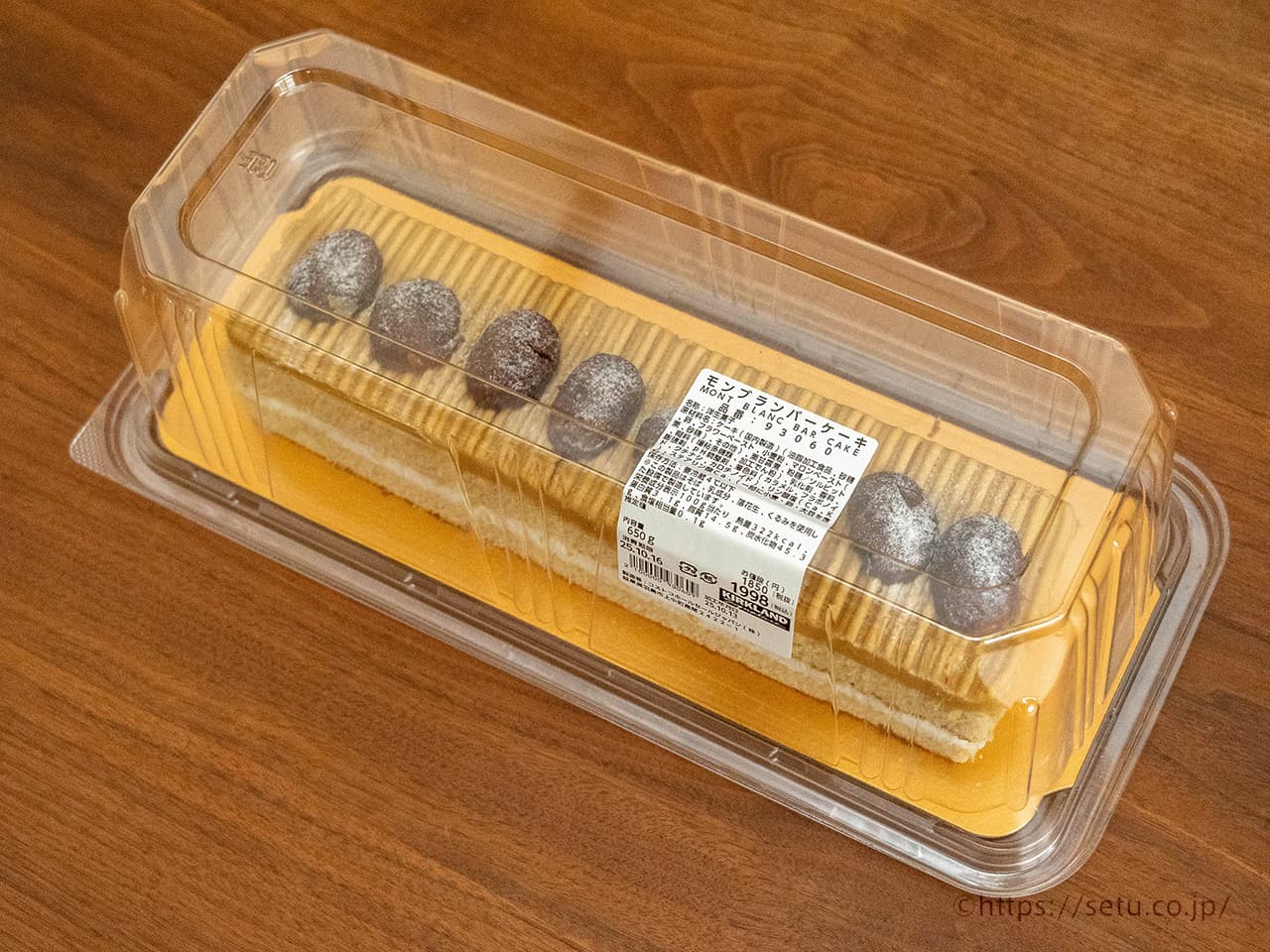 【新商品】モンブランバーケーキ 1,998円（税込）