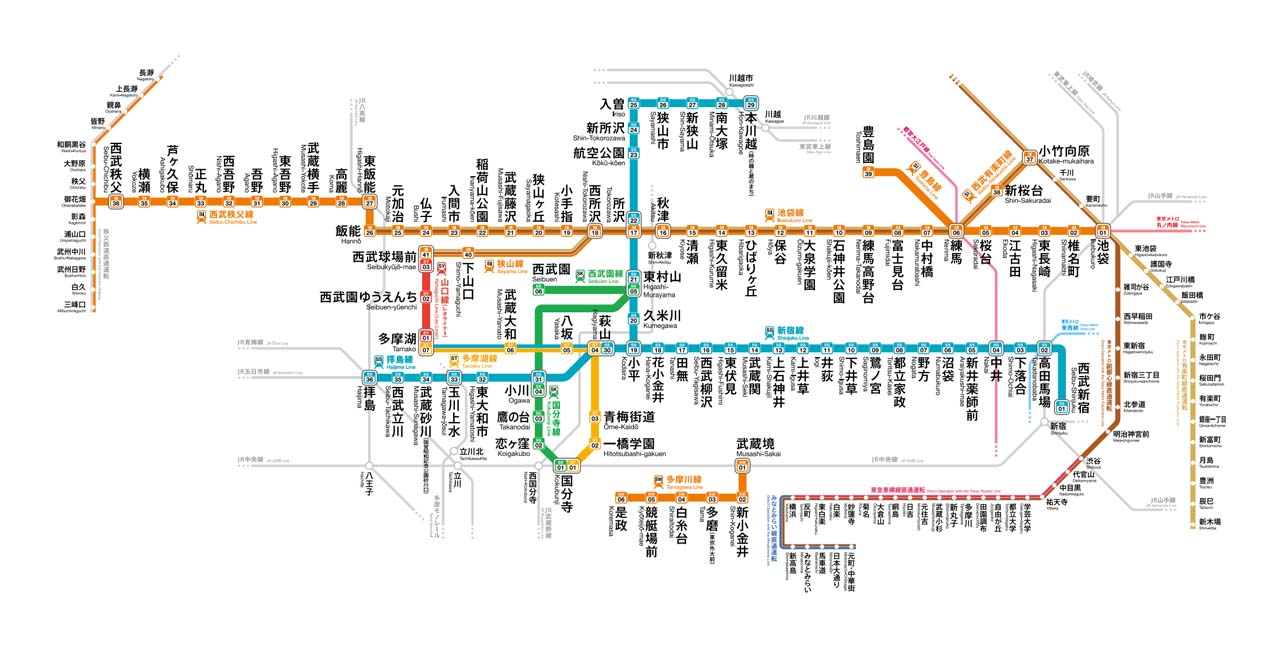 西武線路線図