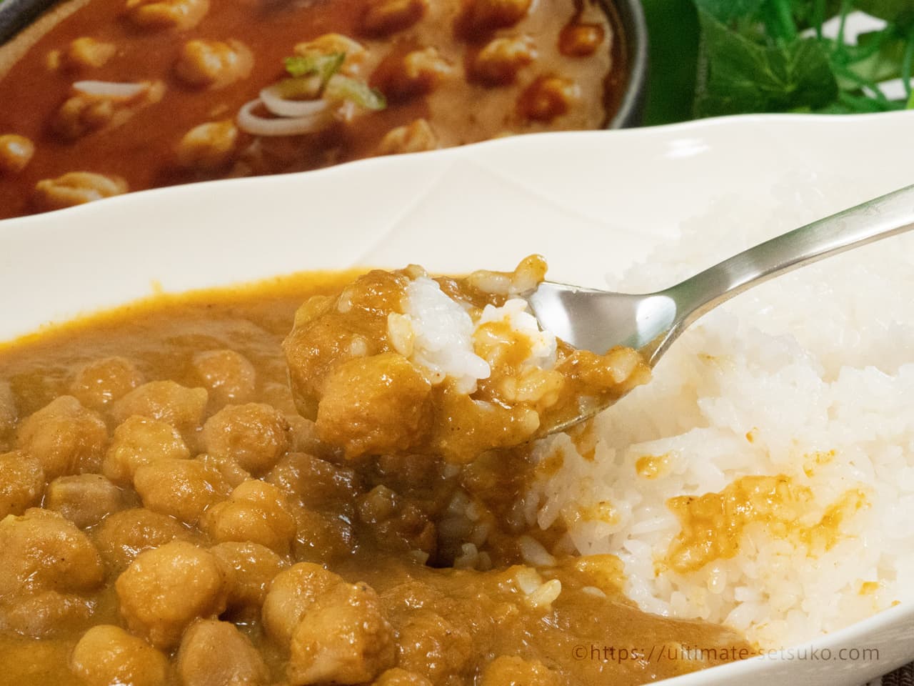 ひよこ豆を使ったスパイシーなカレー