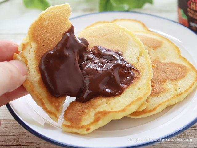 パンケーキにたっぷりつけると美味しい！