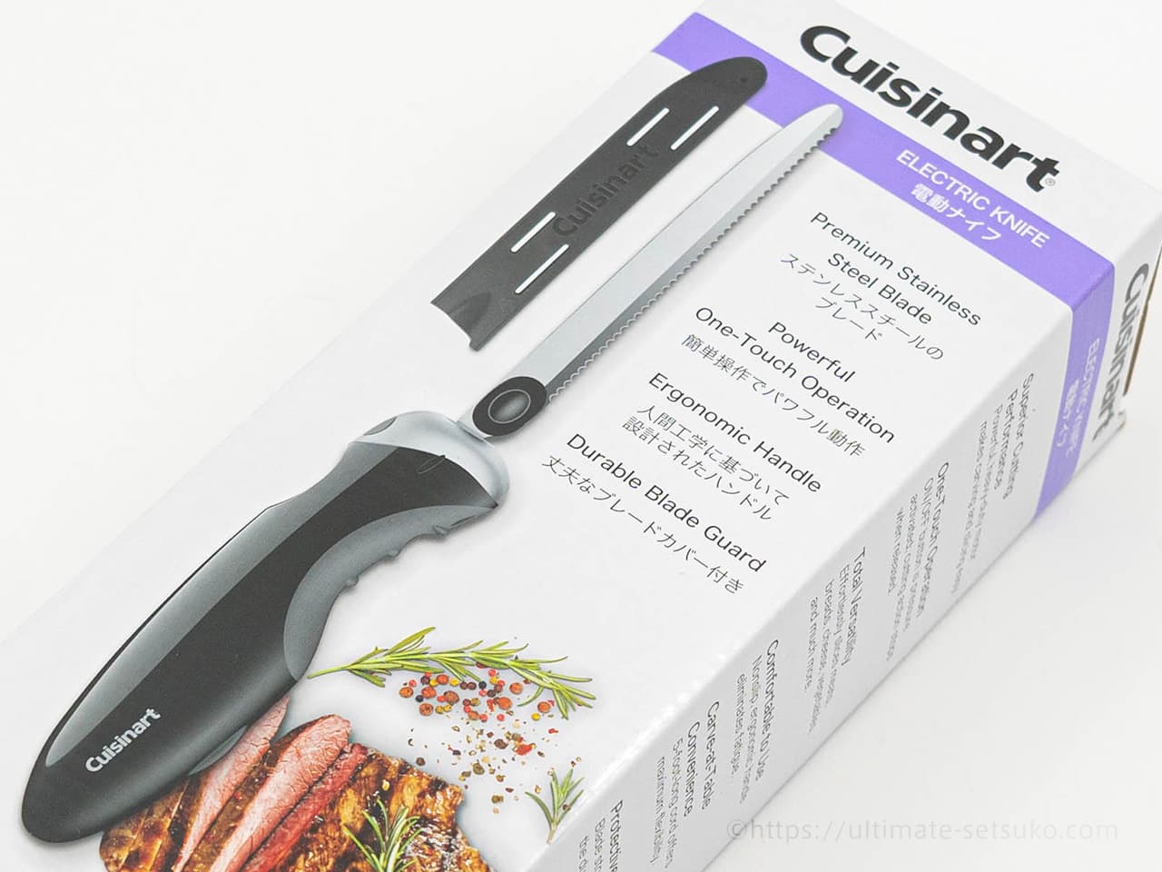 新品未開封　Cuisinart　電動ナイフ 電動ナイフ CEK-30J｜切れ味抜群！切りにくい食材もキレイに