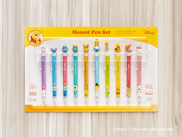 ディズニー マスコットボールペン セット コストコのディズニーマスコットボールペン！可愛くて書きやすくて10本