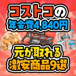 コストコで年会費4,840円の元が取れる激安商品を8個紹介