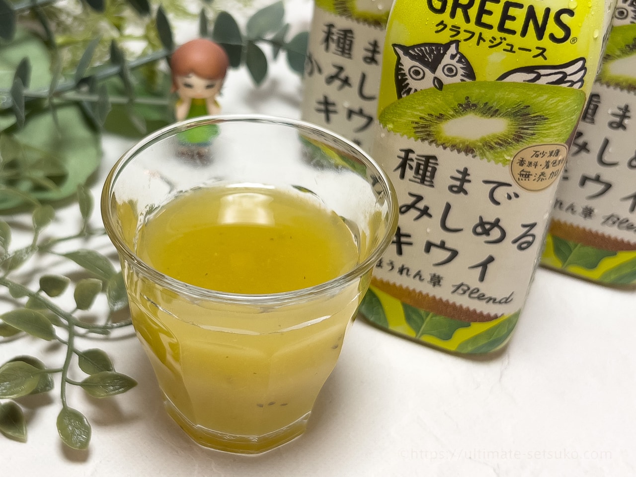 種までかみしめるキウイとほうれん草Blend