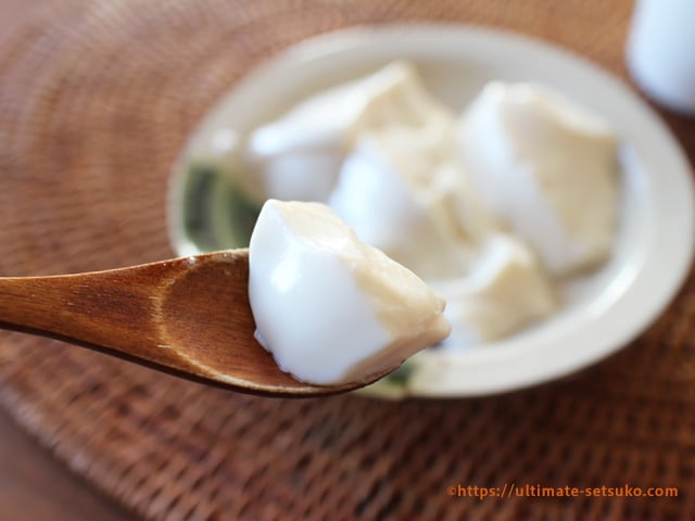 ゆばいり豆腐はなめらかで美味しい