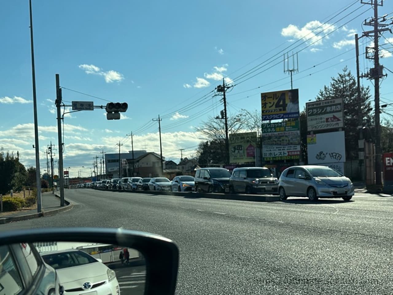 駐車場の道