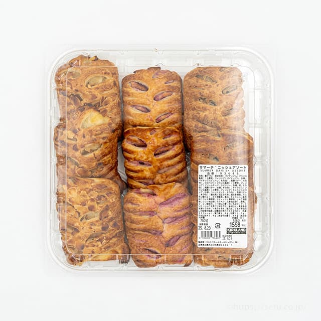 コストコベーカリー新作！サマーデニッシュアソートはキャラメル、ラズベリー、パイナップルの3種が楽しめるパン