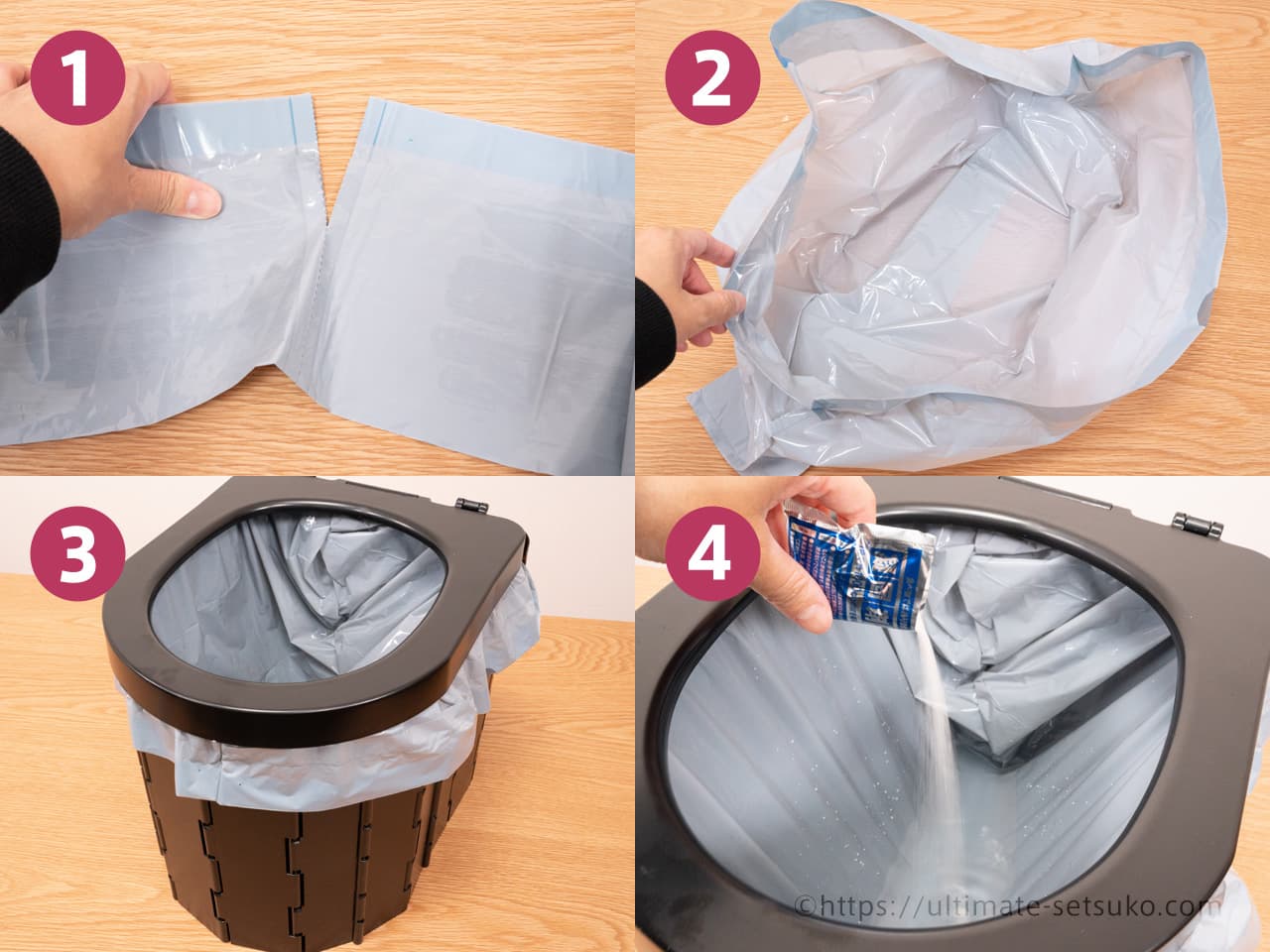 40枚×4箱 トイポリー ToiPoly 防災用トイレ ポータブルトイレ 災害