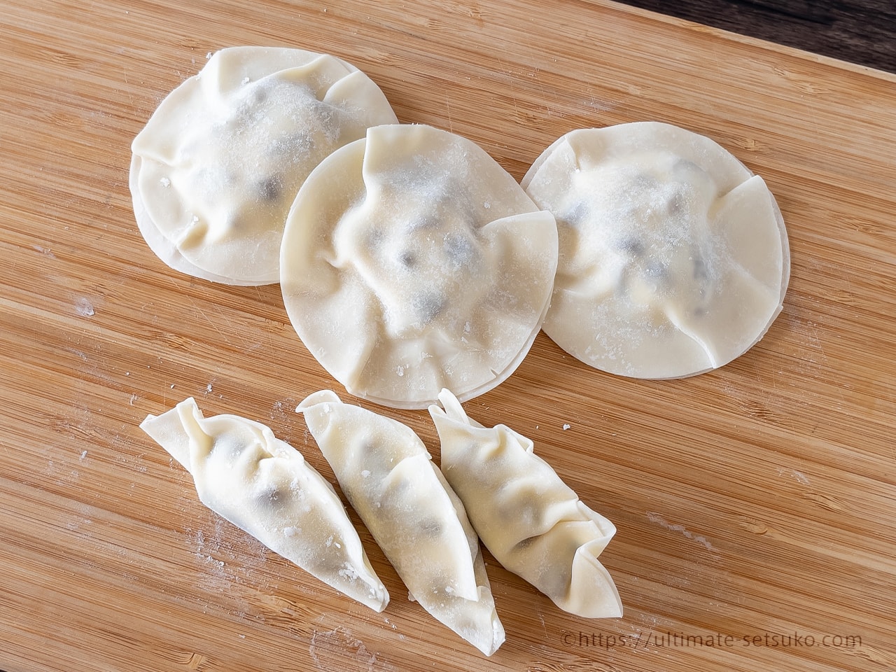 餃子のように包む