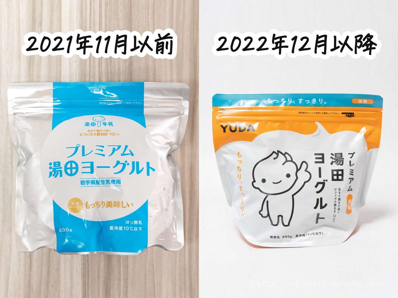 2021年11月以前の湯田ヨーグルトのパッケージ