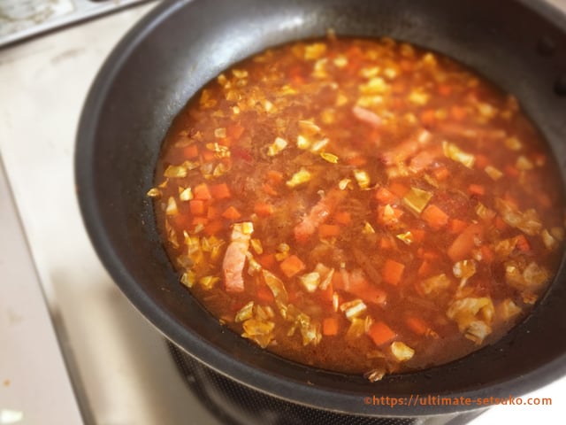 オニオン香るざくざく食感のミネストローネ