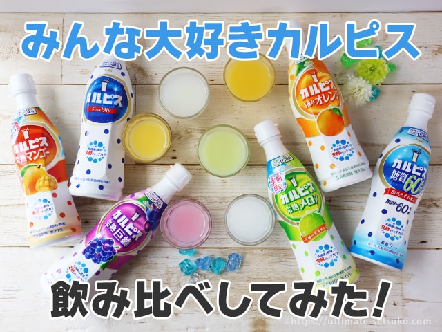カルピス6種類の飲み比べしてみた！珍しい味や季節限定味もご紹介