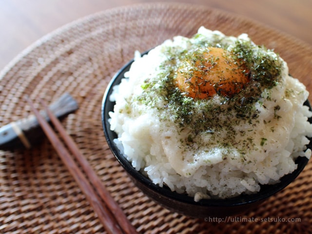 だし醤油ととろろの卵かけご飯